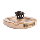 Buffalo Trace Ash Tray side profile showing solid weight and premium ceramic construction