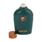 Buffalo Trace Green Flask back view showing smooth green finish and distillery branding