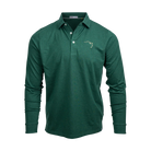 Buffalo Trace Green Long Sleeve Swoosh Polo by TASC – premium long sleeve performance polo with swoosh logo