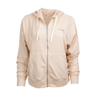 Buffalo Trace Stadium Zip-Up Cream Hoodie by TASC – premium cream performance zip hoodie with Buffalo Trace logo