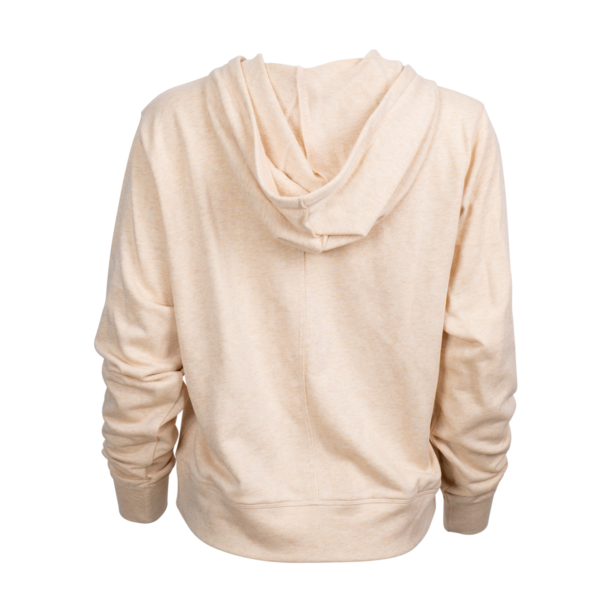 Buffalo Trace Stadium Zip-Up Cream Hoodie back view showing full hoodie silhouette and logo