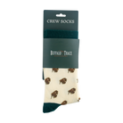Buffalo Trace Cream Allover Buffalo Socks – cream crew socks with allover woven buffalo pattern