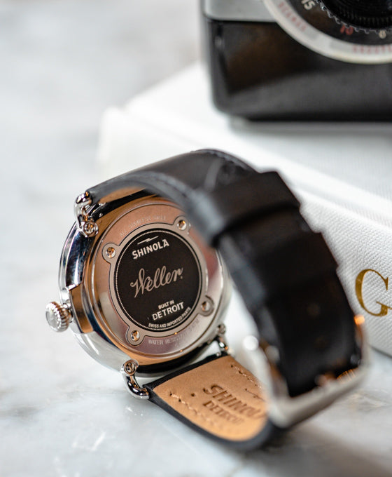 Shinola Runwell 47mm Black/Gold Watch - Detroit Handcrafted