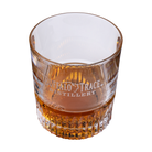 Buffalo Trace Parker Glass close-up of engraved branding on premium crystal stemware