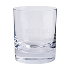 SBS Buffalo Trace Crystal Rocks Glass close-up of engraved branding on crystal surface