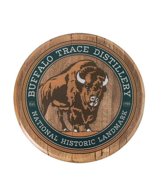 Buffalo Trace Bourbon Barrel Head Wall Decor 20.5 in