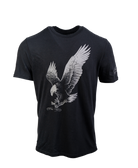 Black Eagle rare T-shirt with Monochrome Gray Eagle Image on Chest