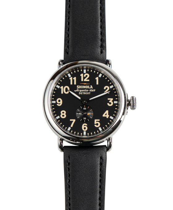The W.L. Weller Runwell 47mm by Shinola - Black/Gold